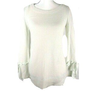 Contemporary Talbots Ivory Cream Sweater Small Pullover Lambswool Textured Knit